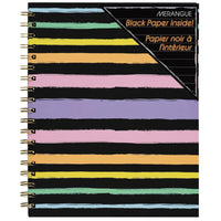 Merangue - Carnet à spirales avec couverture noire-Cahier spirale