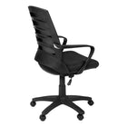 Monarch Specialties - 7224 Chaise De Bureau Multi-Position- Noir/Meche Noir/-Le siège pivotant à 360 degrés et la base à 5 branches en noir avec roulettes à capuchon offrent la mobilité, tandis qu'un mécanisme réglable en hauteur avec contrôle d'inclinaison / verrouillage permet d'optimiser la chaise pour la personne assise