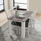 HOMCOM - Table à manger moderne 47 po avec effet bois - gris-Couleur : Gris 