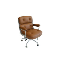 Plata Import - Chaise de bureau Looby, brun (LS-8298-B)-Siège en cuir PU