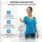 Bell+Howell - Ventilateur rafraîchissant portable rechargeable à brumisation Aqua Air-Léger et portable: design léger et compact pour un rafraîchissement nomade idéal camping, voiture, chambre et voyages sans encombrer