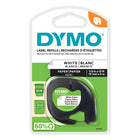 DYMO - Ruban d'étiquettes LetraTag, 12 mm, noir sur blanc, papier-Le ruban de papier est un choix durable et économique