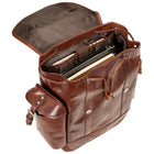 Mancini - Sac à dos pour portable 15 po Buffalo - 12po x 7po x 16po - Brun-Deux poches sur les côtés