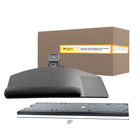 IntekView - Plateau pour clavier Venus - 25" x 13" - Droitier - Rail 21"-Bouton soft-touch pour un réglage précis de l’inclinaison