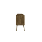Manhattan Comfort - Meuble TV Bradley 62,99 po style Mid-Century Modern - Brun Rustique et Jaune-Assemblage à domicile requis Tout le matériel inclus