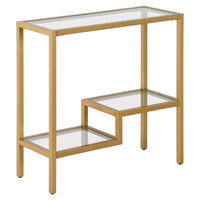 Hudson&Canal - Table d'appoint rectangulaire Lovett , 61 cm de largeur, laiton-Un design contemporain moderne pour votre salon, votre chambre et plus encore