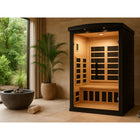 iComfort - Sauna infrarouge 2 personnes - 117 cm (l) x 114 cm (p) - Noir-Panneau de commande DEL numérique facile à utiliser