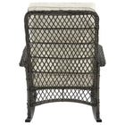 Manhattan Comfort - Fauteuil à bascule de patio traditionnel Fruttuo 75 cm, tressage gris mélangé et crème-Assemblage à domicile requis Tout le matériel inclus