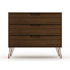 Manhattan Comfort - Rockefeller ensemble de commode de chambre à coucher de style milieu du siècle moderne 3 pièces - brun-Assemblage à domicile requis Tout le matériel inclus