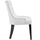 Modway - Regent Vinyle Fauteuil d’appoint de salle à manger Ensemble de 2 - Blanc-Moulures cloutées à clous