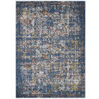 Modway - Minu Treillis floral vieilli Tapis de comédie 8 pi l x 10 pi L - Bleu, Gris, Jaune et Orange-Tapis à treillis floral vieilli