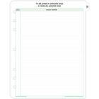 Day-Timer - Recharge datee 2025 2 pages/mois folio - 11 po H x 8 1/2 po l - bilingue-Affichez votre mois entier à la fois sur deux pages, avec une liste rapide des tâches à droite