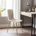 FurnitureR - Chaise de salle manger rose - ensemble de 4 - beige-34.3‘*18.1'*17.5“