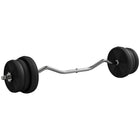 Soozier - Ensemble de poids pour barre de 50 lbs-Total de 250 lb, avec deux disques de 10 lb, quatre disques de 5 lb et une barre de 10 lb pour un entraînement polyvalent