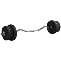 Soozier - Ensemble de poids pour barre de 50 lbs-Total de 250 lb, avec deux disques de 10 lb, quatre disques de 5 lb et une barre de 10 lb pour un entraînement polyvalent