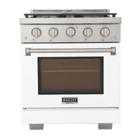 Kucht - 30 po Série KFX-X Cuisinière Pro Style au gaz propane - Acier inoxydable/Blanc-Nouveaux brûleurs true simmer pour une cuisson délicate à basse température