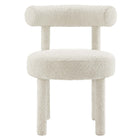 Modway - Toulouse Tissu Boucle Chaise à manger - Ivoire - Ensemble de 2-9