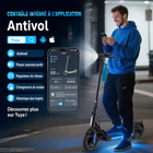 Gyrocopters - Trottinette électrique FlashX pour adultes et adolescents - Vitesse 32 km/h - Autonomie 32 km - Application - Noir-Équipé de pneus pleins alvéolés increvables de 8,5 pouces, vous n'aurez plus jamais à vous soucier des crevaisons sur les routes urbaines