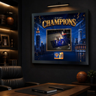 Frameworth - Cadre photoglass de OG Anunoby des New York Knicks tip-in du match 4 des champions 2026 - 22 po l x 18 po H - or-7