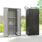 Outsunny - Remise de rangement extérieure 29,9 po L x 21,7 po l x 70,1 po H, avec doubles portes, gris foncé-Cette remise résistante aux intempéries protège vos affaires contre des vents de niveau 4-5 et la neige
