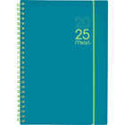 Mead - Agenda hebdomadaire/mensuel Colour Pop ! 2025 - 8-1/2 po H x 5 1/2 po l - Bleu Pacifique - Bilingue-15 mois complets de planification hebdomadaire mensuelle + 3 feuilles étalées