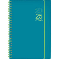 Mead - Agenda hebdomadaire/mensuel Colour Pop ! 2025 - 8-1/2 po H x 5 1/2 po l - Bleu Pacifique - Bilingue-15 mois complets de planification hebdomadaire mensuelle + 3 feuilles étalées