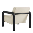 Modway - Sereno Boucle Chaise d’accent - Noir crème-Arrivée entièrement assemblée