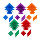 edxeducation - Tangrams tactiles translucides - Ensemble de 35-CONÇU POUR DURER - Ces formes tactiles sont fabriquées en plastique durable. Et ils peuvent être facilement nettoyés avec de l'eau et du savon. Ils sont conçus pour résister à des années d'utilisation à la maison ou en classe