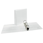 Avery® - Reliure de présentation robuste à anneaux en D One Touch™, 4 po, blanc (79704)-Polypropylène sans PVC, motif lin