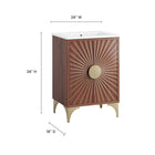 Modway - Daylight 24" Vanette de salle de bain - Noyer blanc-Bois massif de manguier