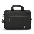 Swissdigital - BOLLIGEN Housse Noire pour ordinateur portable 16″-PORT DE CHARGE USB INTÉGRÉ - Équipé d'un port de charge USB avec conception de câble intégré, offrant un accès rapide pour charger vos appareils électroniques tels que smartphones, tablettes, Kindles et tous les autres appareils USB en déplacement tout en les utilisant en même temps.