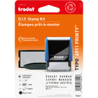 Trodat - Trousse de bricolage pour fabrication de timbres auto-encreurs Printy 4911, sans incidence sur le climat, 3 lignes-Tampons encreurs de rechange en sus