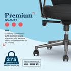 La-Z-Boy - Fauteuil de bureau exécutif Venetta - Noir-Certifié Greenguard réduisant la pollution de l’air intérieur et le risque d’exposition aux produits chimiques