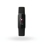 Fitbit - Luxe Bracelet d’activité forme et bien-être - Noir/Acier inoxydable graphite-Votre bracelet vibre quand vous entrez dans vos zones de fréquence cardiaque cibles. Vous obtenez alors des minutes en zone active