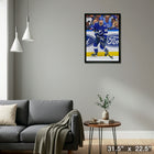 Nikita Kucherov 20x29 sur toile Lightning Action-H - Toile encadree - 31" x 22"-Prêt à accrocher - livré entièrement assemblé