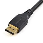 Startech - Câble 13 pi (4 m) certifié VESA DisplayPort vers DisplayPort - Noir-Conception fiable : Construite avec un gestionnaire de fils interne pour assurer l’intégrité du signal; La sous-structure du connecteur métallique et la feuille Al-Mylar avec tresse (couverture de 85%) assurent un blindage EMI; Les connecteurs DP à verrouillage empêchent les déconnexions accidentelles