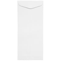 JAM Paper Enveloppes à ouverture au sommet et rabat droit gommé, 5 x 11 1/2 po, blanches, 100 par paquet-Blanc