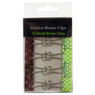 JAM Paper - Pinces à reliure - petite pince à papier - 19 mm - pois verts et blancs et damas marron foncé - paquet de 10-Motif : Pois verts et blancs et damassé marron foncé | Fabriqué en acier trempé pour une tenue extra forte