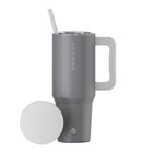 GROSCHE - Aspen Gobelet Isolé avec Poignée - 40 oz - Gris Acier-Isolation sous vide à triple paroi