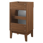 Modway - Render 18" Armoire de toilette de salle de bain (lavabo non inclus) - Noyer blanc-Matchs non inclus