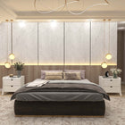 Manhattan Comfort - Ensemble de 2 tables de chevet Coney 19,68" style mid-century moderne - Blanc-Comprend 2 tiroirs spacieux avec un mécanisme de glissement simple de 0,75