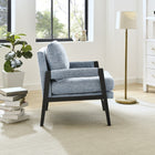 Brassex - Chaise d'appoint 675849 Hugo - bleu-Finition de la structure en noir minuit