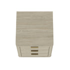 Manhattan Comfort - Evelyn 20" Table de nuit moderne à 3 tiroirs - Naturel - Lot de 2-20 po L x 20 po l x 24 po H