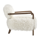 Modway - Zinnia Fausse fourrure Chaise d’accent - Blanc-Épingles de pied non marquées