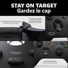 Xbox - Manette sans fil - Carbon Black -Ne ratez plus votre cible grâce à la poignée texturée sur les gâchettes, sur les boutons et à l’arrière et à la croix directionnelle hybride pour une entrée précise et familière. 