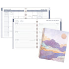 Mead - Agenda hebdomadaire/mensuel horizon serein 2026 - 11 po H x 8 1/2 po l - violet - bilingue-Reliure à double spirale