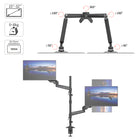 SHOPPINGALL Bras de moniteur extra-long à double vérin à gaz, empilé verticalement, pour écrans 15"-32"  - SA-GA24L-Noir-[ERGONOMIE AVANCÉE] Équipé d'un système de ressorts à gaz de première qualité qui permet de régler la tension sans effort. Avec une inclinaison de +85° à -90°, un pivotement de ±90° et une rotation de 360°, vous avez un contrôle total sur le positionnement de vos écrans. Soulagez votre cou et votre dos grâce à des réglages de hauteur optimaux. Pour plus de flexibilité, les bras d'extensio