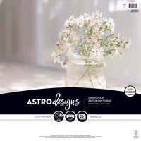 Astrodesigns - Papier cartonné - 12 x 12 po - Blanc brillant - Paquet de 25-Papier d'impression sans acide et sans lignine