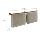 Modway - Anela Fixé au mur Chenille recouverte Tête de lit King Size, Noix d’avoine-Sellerie en chenille