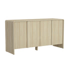 Manhattan Comfort - Novara 60" Buffet contemporain à 4 portes - Chêne blanchi-Assemblage à domicile requis Tout le matériel inclus